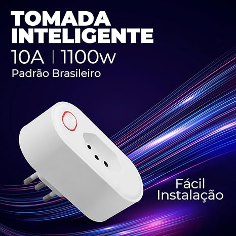Tomada Inteligente Wi-Fi Meross Smart Plug: controle dispositivos e monitore energia via app.